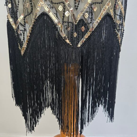 Roaring 20s Flapper Dress Art Deco Women Sequin Gatsby NYE Costume Women Medium - Picture 10 of 14